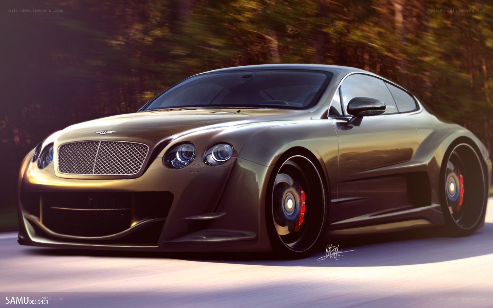 Bentley concept car in motion