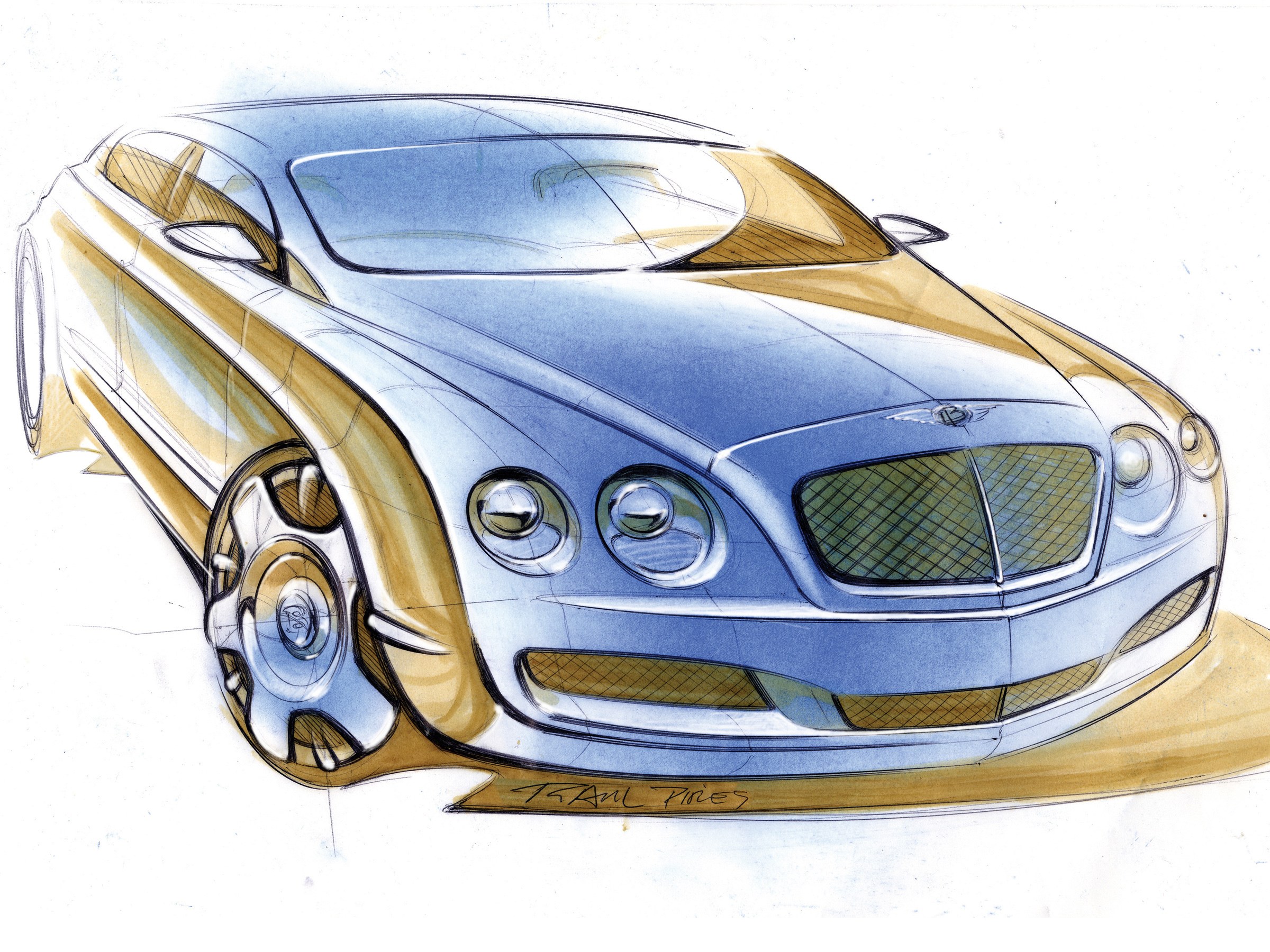 Bentley concept car sketch