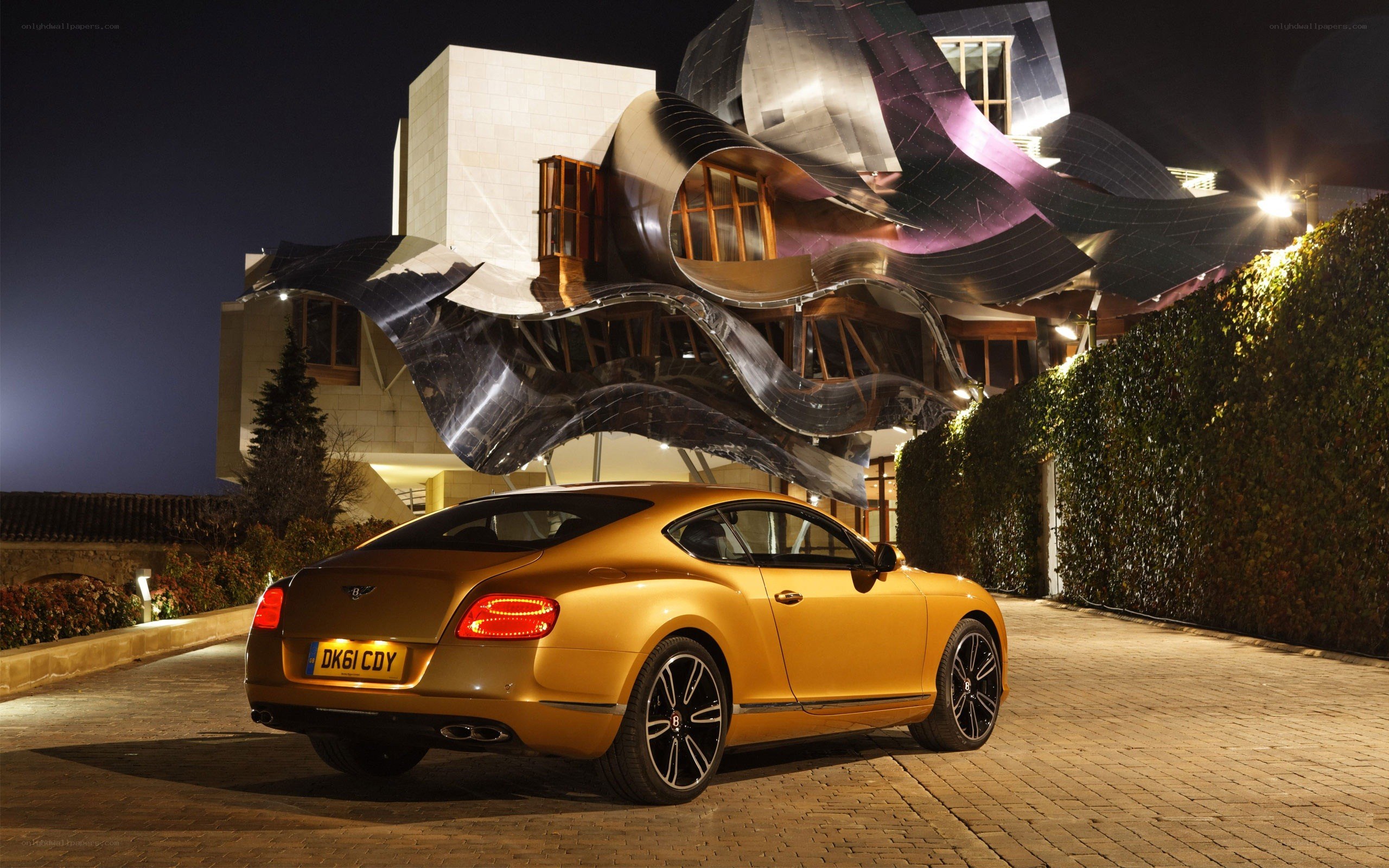Bentley Continental GT at night