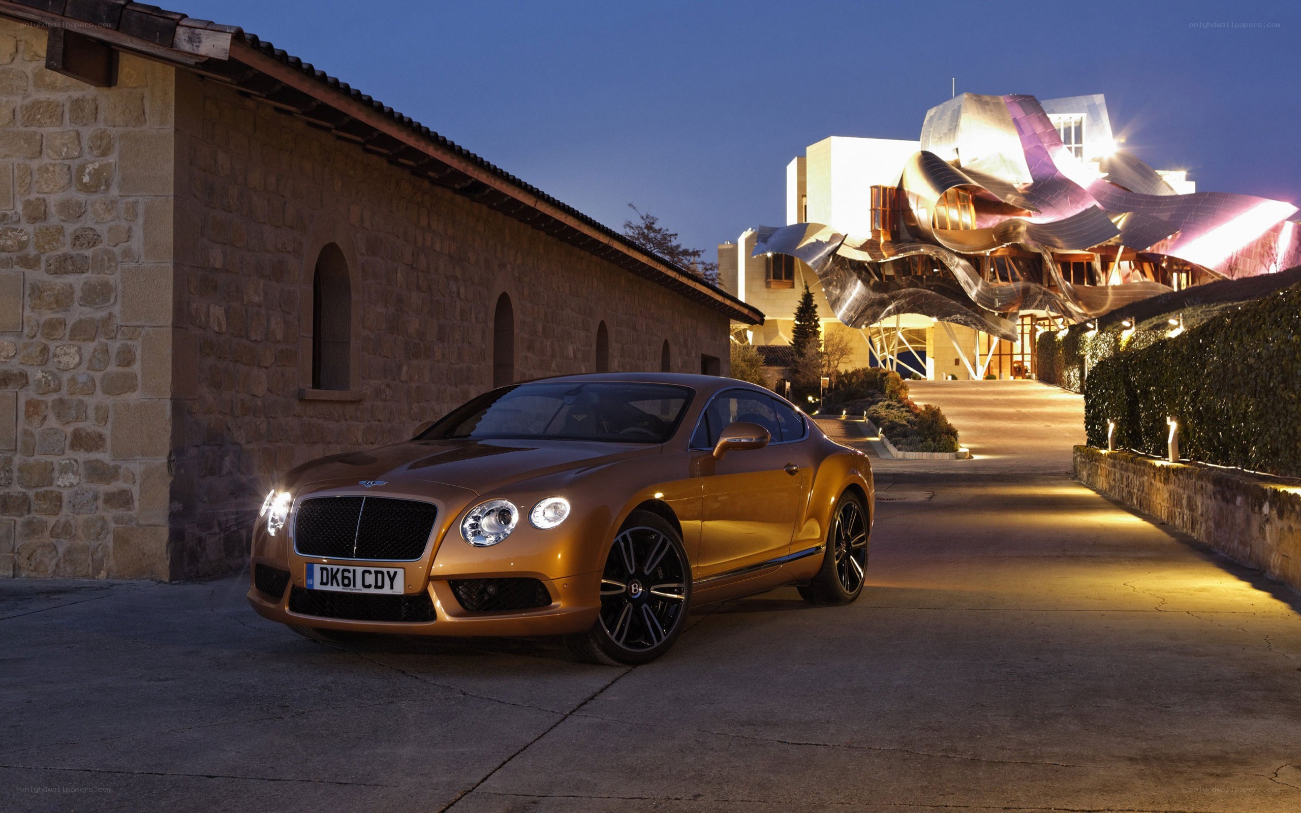 Bentley Continental GT at night