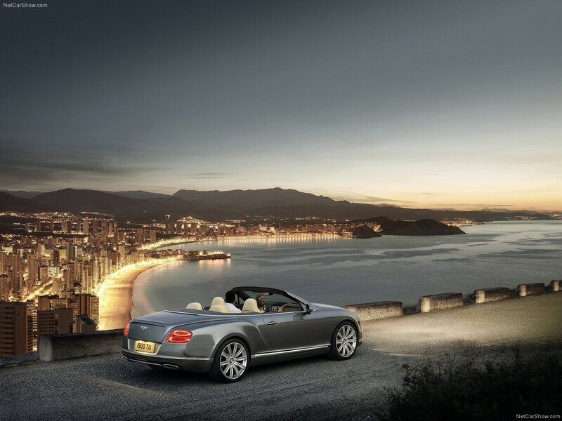 Bentley Continental GT Convertible at dusk