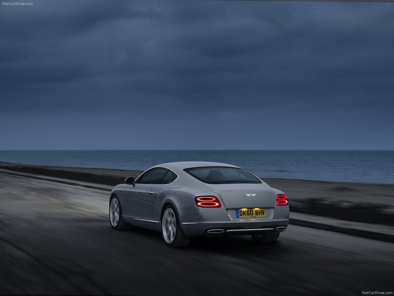 Bentley Continental GT driving on coast