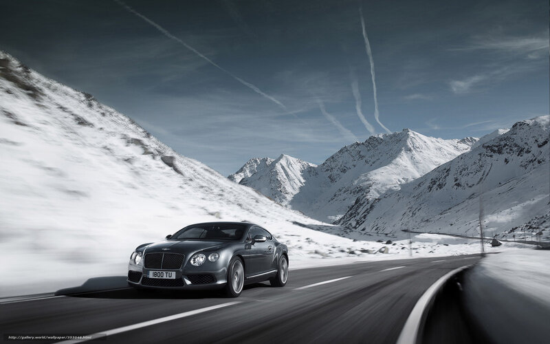 Bentley Continental GT — Gray, Dramatic, Winter, Photograph, Car