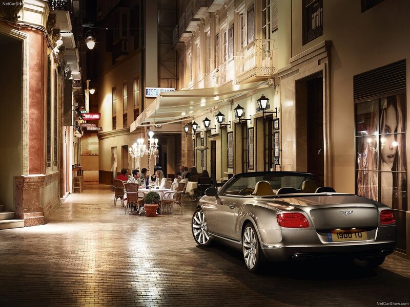 Bentley Continental GT in a European alley