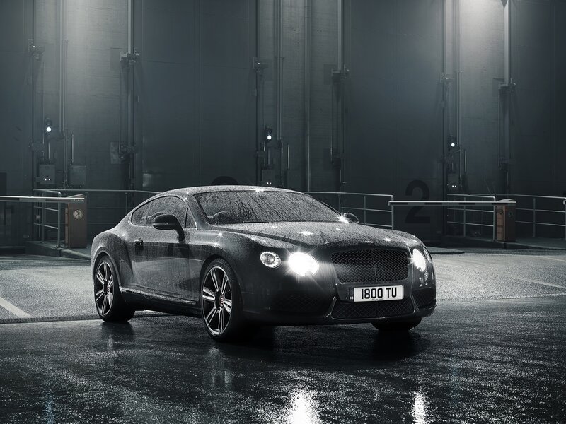 Bentley Continental GT in a garage