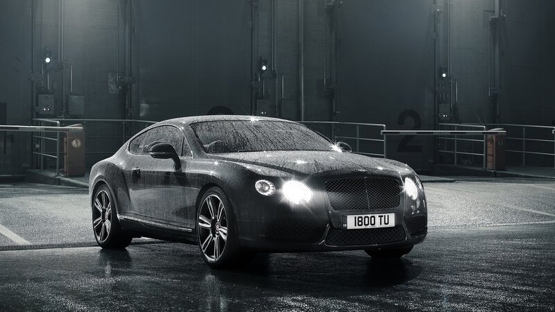 Bentley Continental GT in a garage