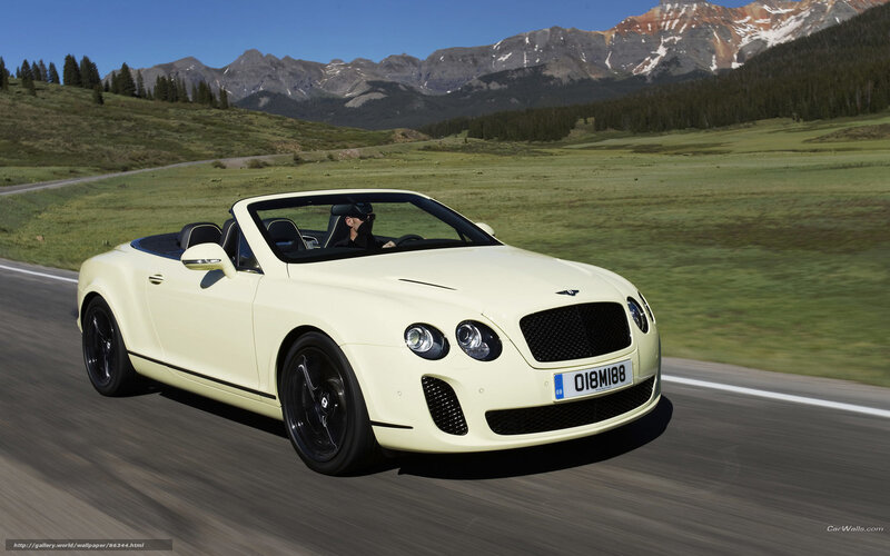 Bentley Continental GT in mountain landscape