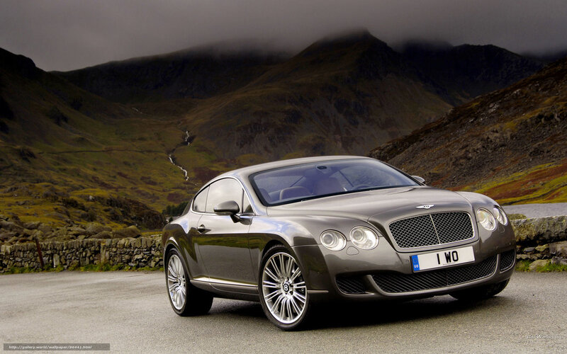 Bentley Continental GT in mountain scenery
