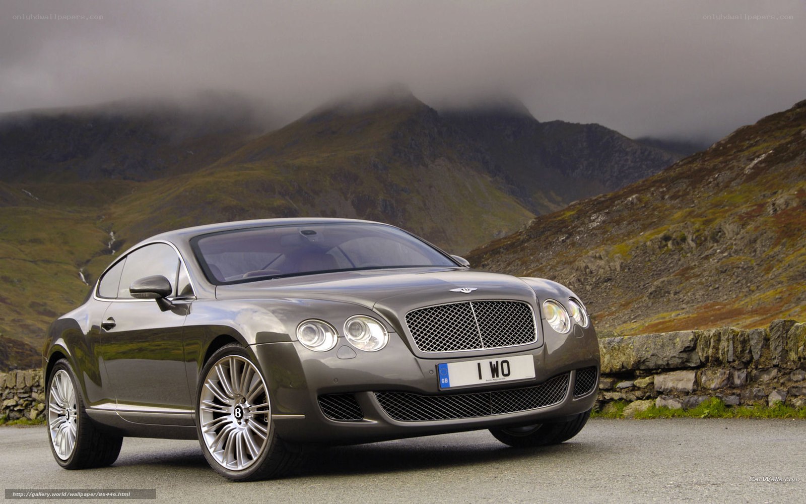 Bentley Continental GT in mountain setting