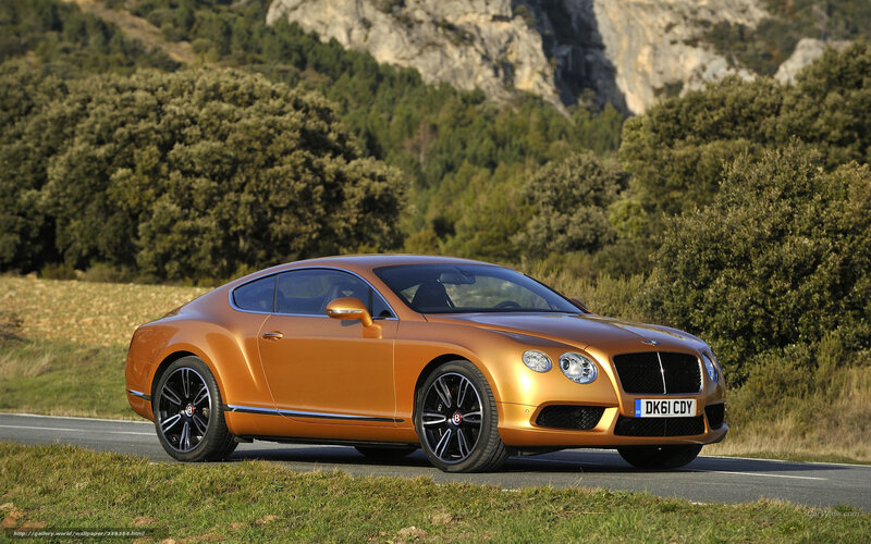 Bentley Continental GT on a country road
