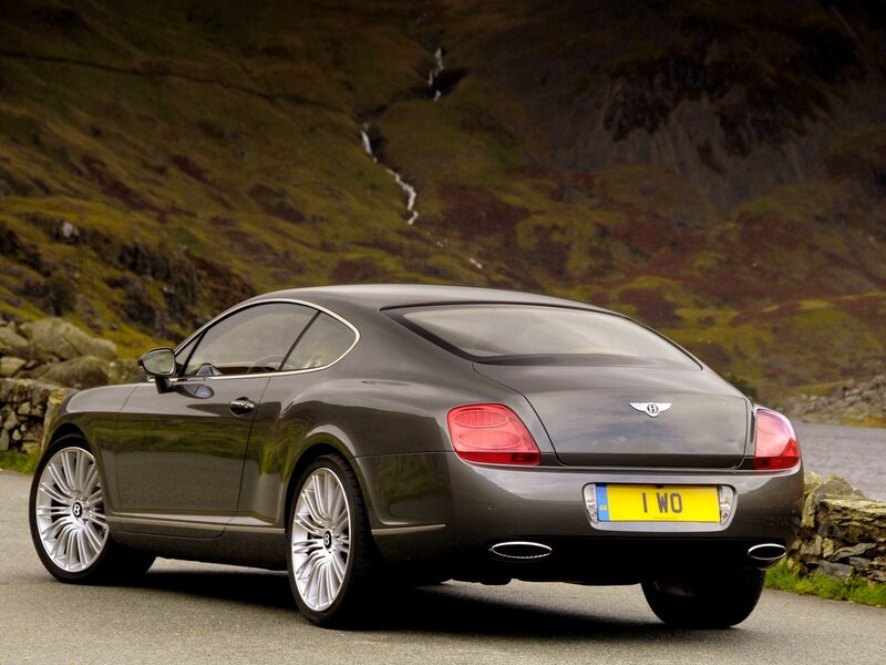 Bentley Continental GT on a mountain road