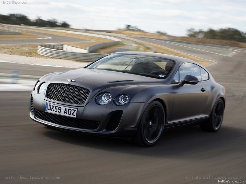 Bentley Continental GT on a racetrack