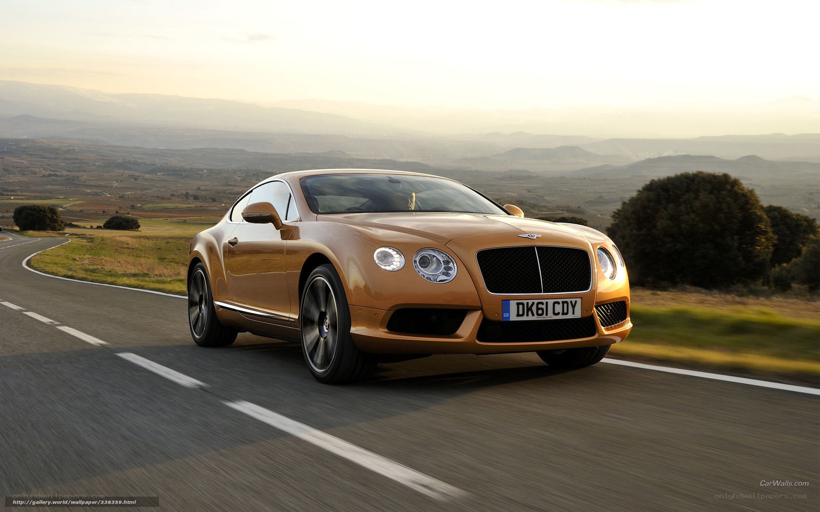 Bentley Continental GT on a scenic road