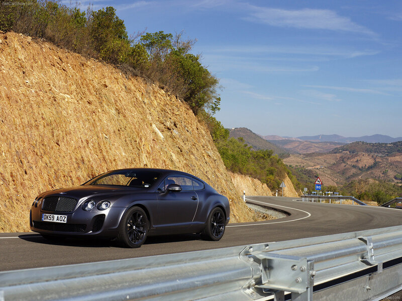 Bentley Continental GT on a winding road