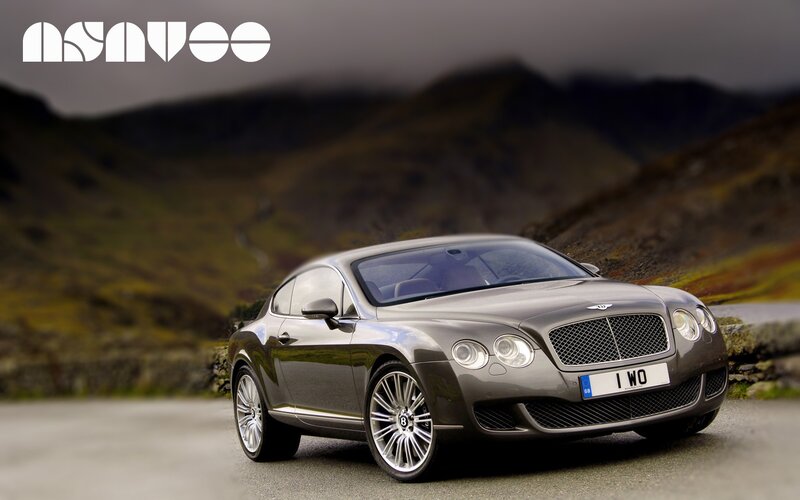 Bentley Continental GT on mountain road