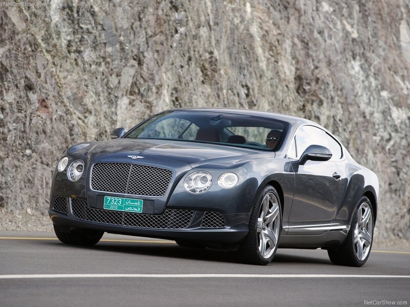 Bentley Continental GT on mountain road