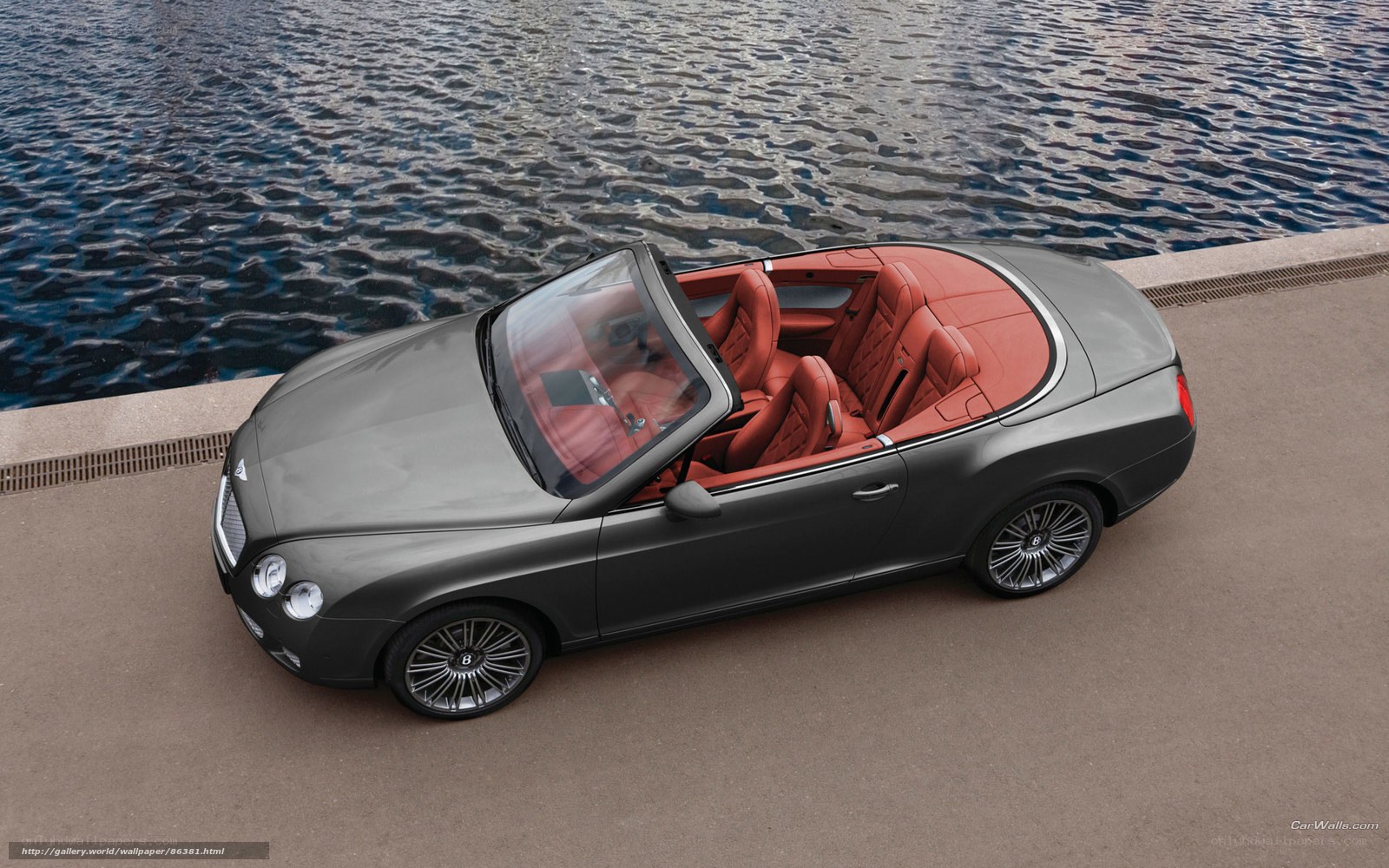 Bentley convertible by water