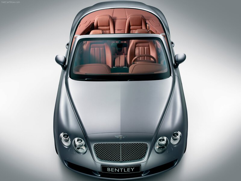 Bentley Convertible Car — Silver