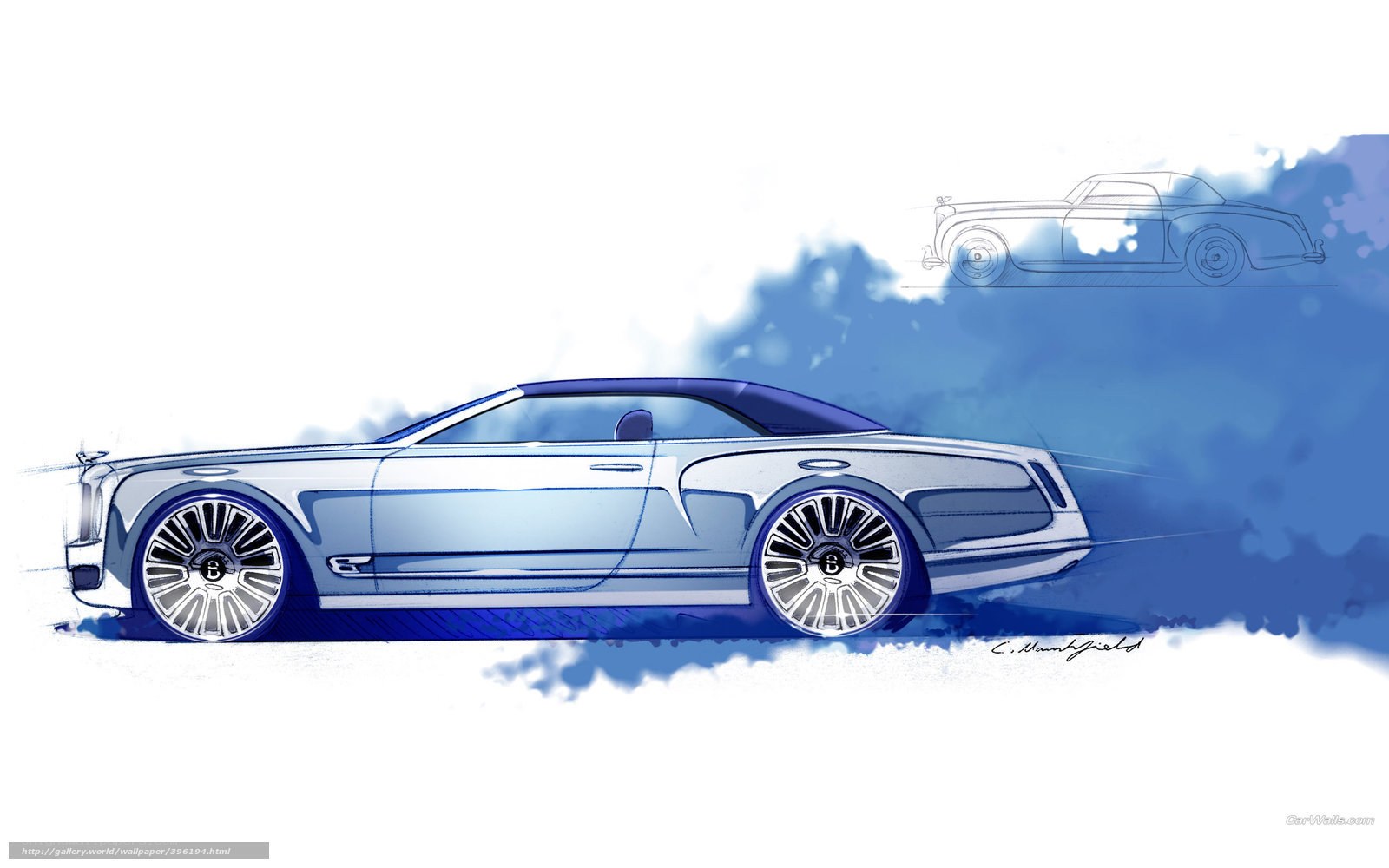 Bentley convertible concept sketch
