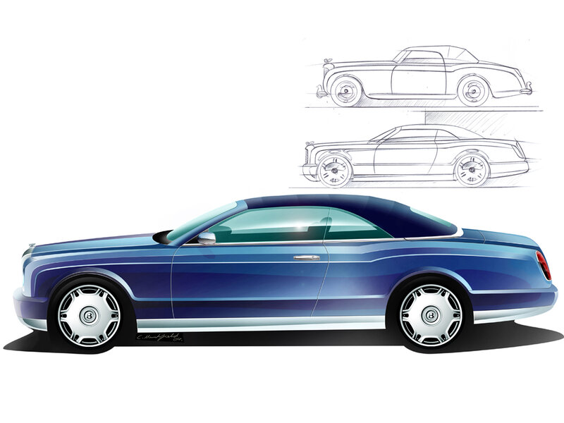 Bentley convertible design sketch