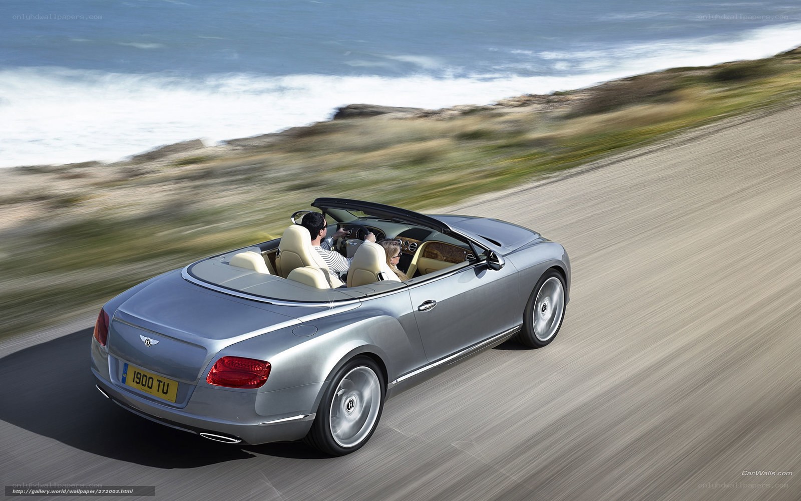 Bentley convertible on coastal road