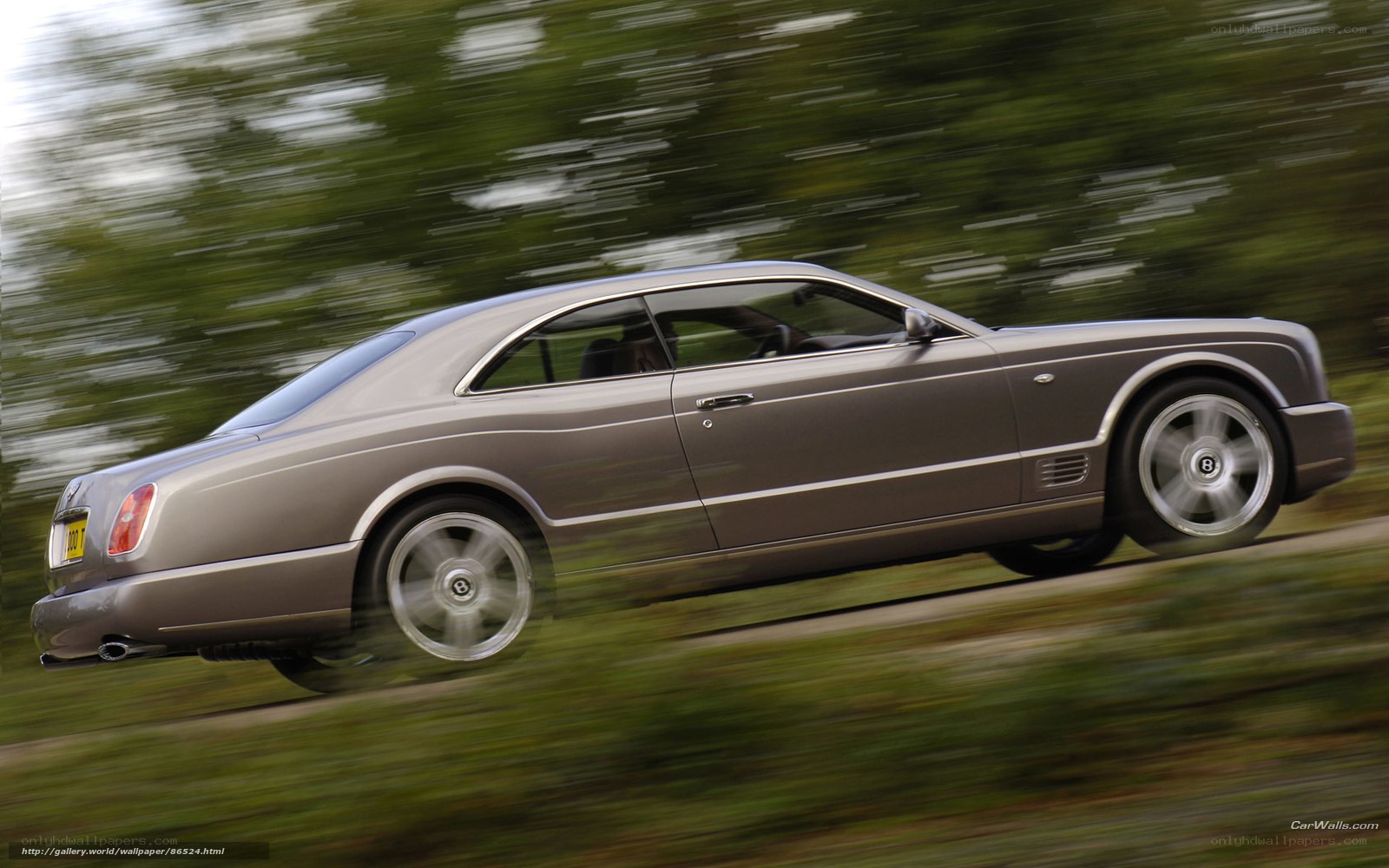 Bentley coupe in motion