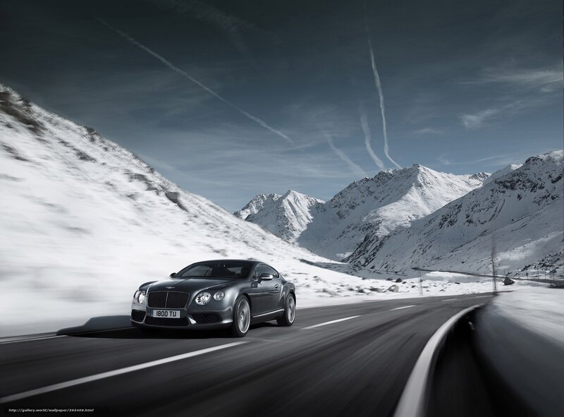 Bentley Coupe on Road — Gray