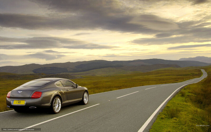 Bentley Coupe on Road