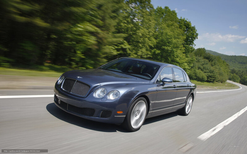 Bentley driving on a road