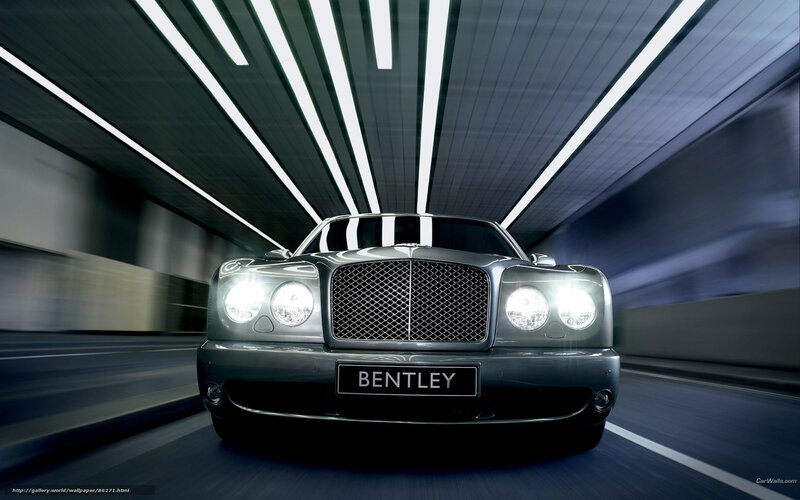 Bentley driving through tunnel