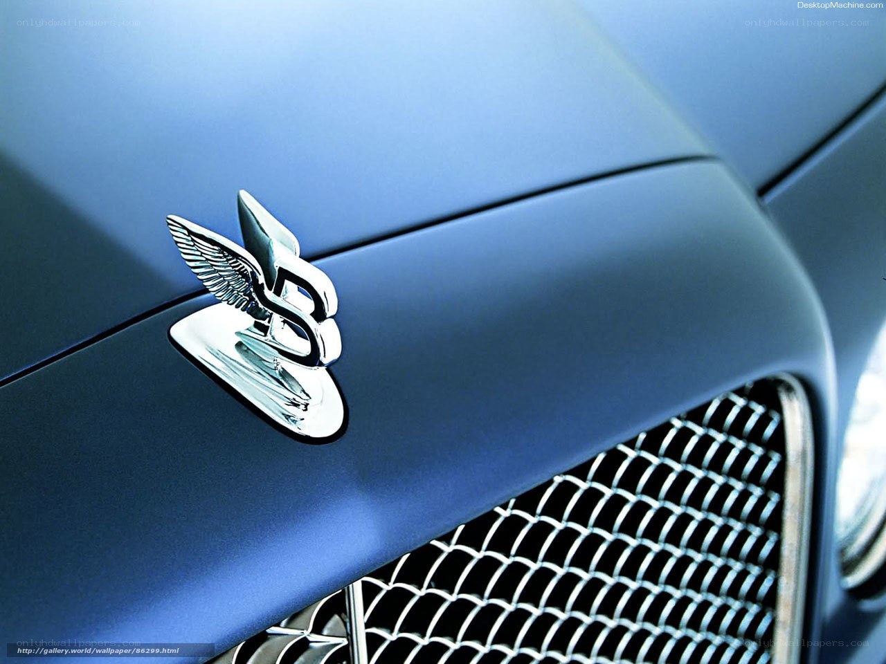 Bentley emblem on blue car