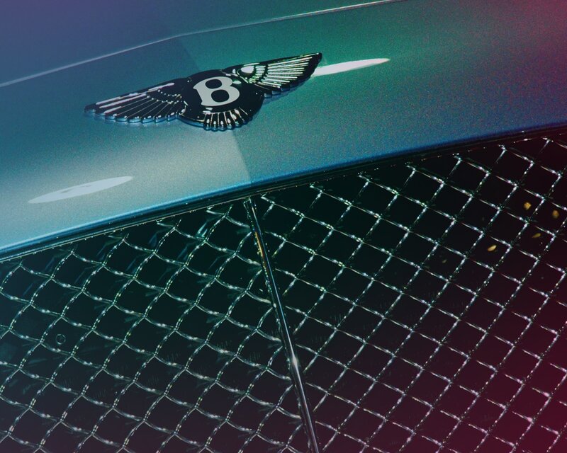 Bentley emblem on car grille
