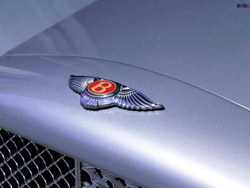 Bentley Emblem on Car — Silver