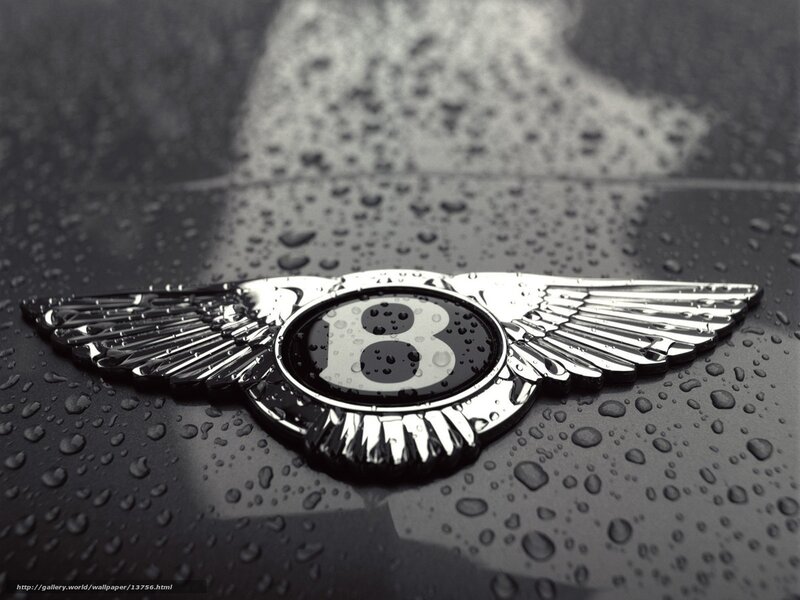 Bentley emblem with raindrops