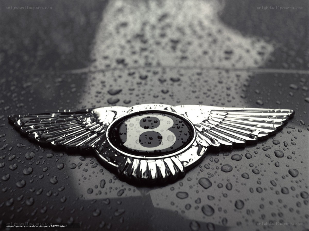 Bentley emblem with raindrops