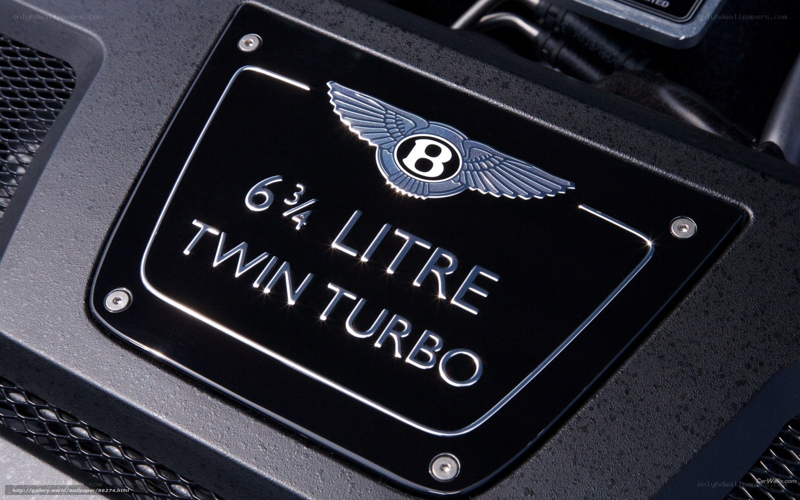 Bentley engine plaque