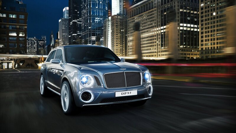 Bentley EXP 9 F in city