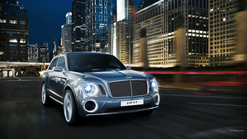 Bentley EXP 9 F in city