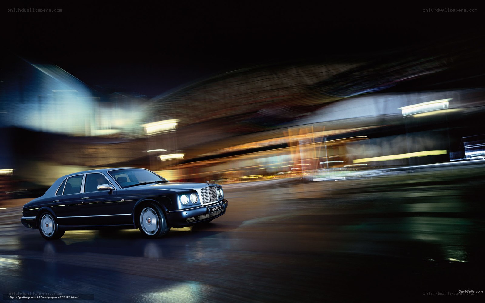 Bentley Flying Spur at night