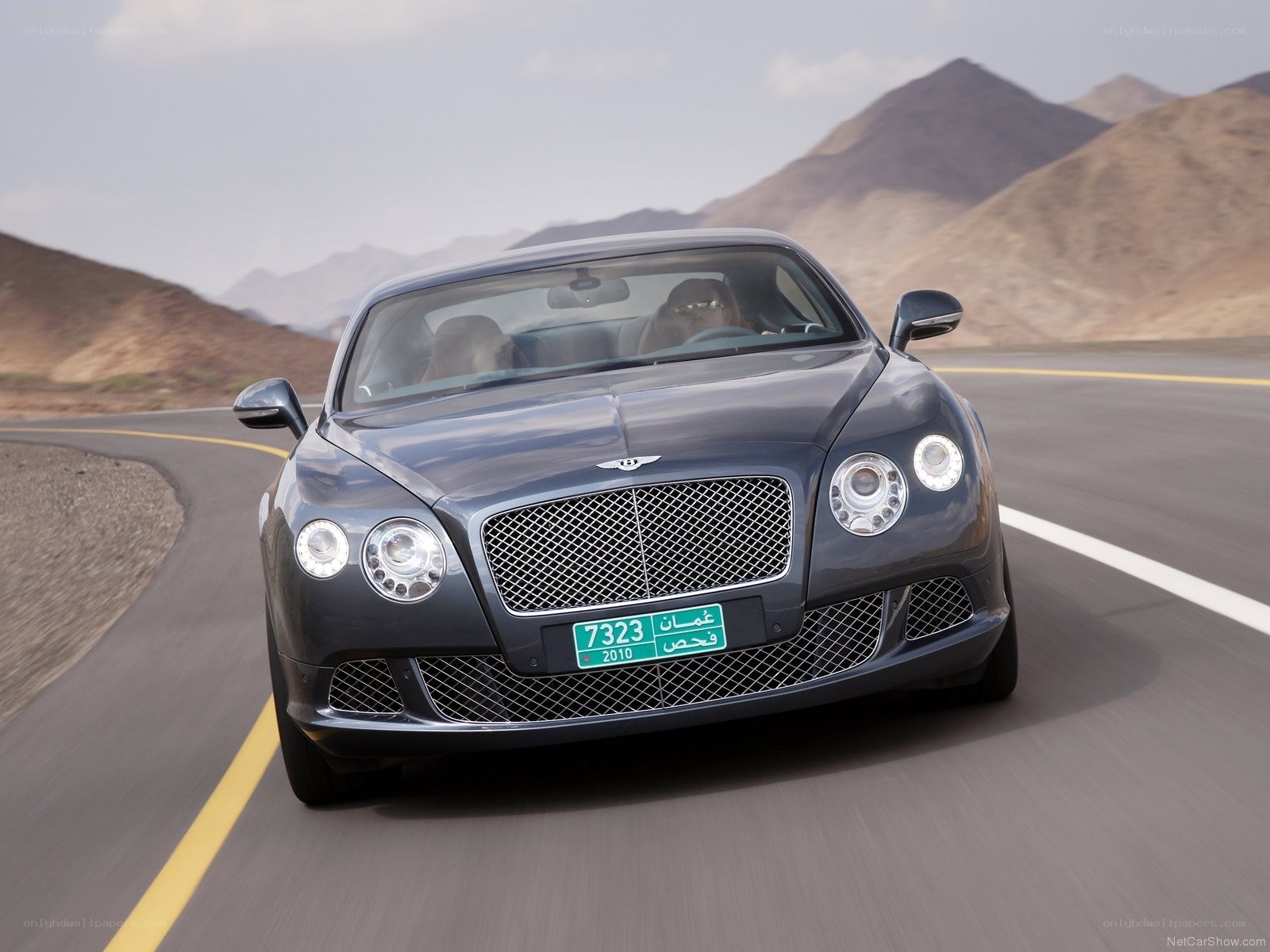Bentley flying spur on desert road
