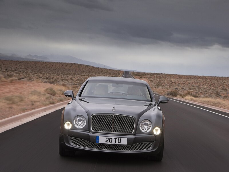 Bentley flying spur on desert road