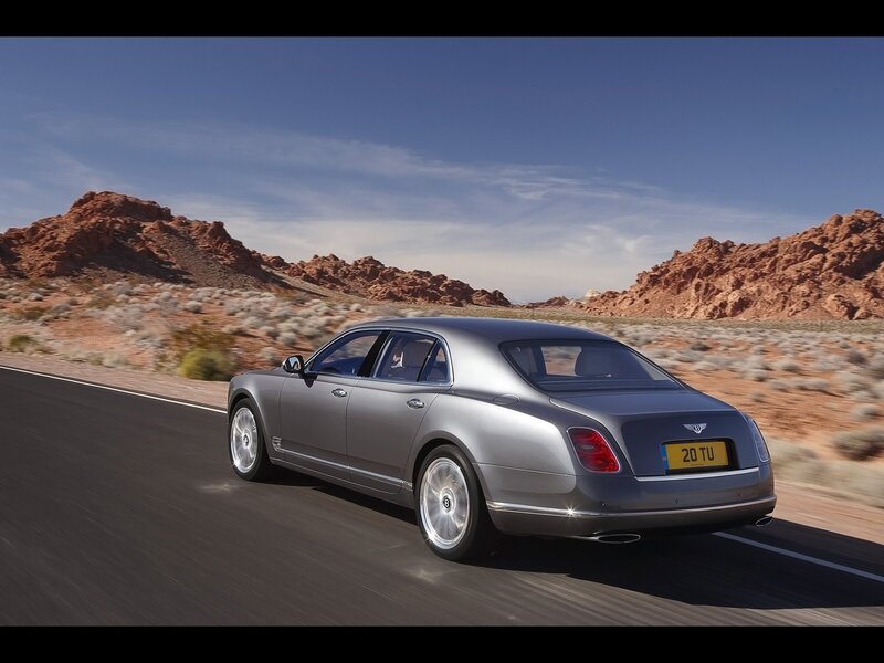 Bentley Flying Spur on desert road
