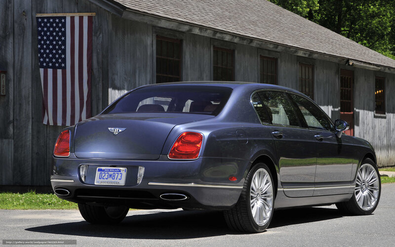 Bentley Flying Spur parked outside