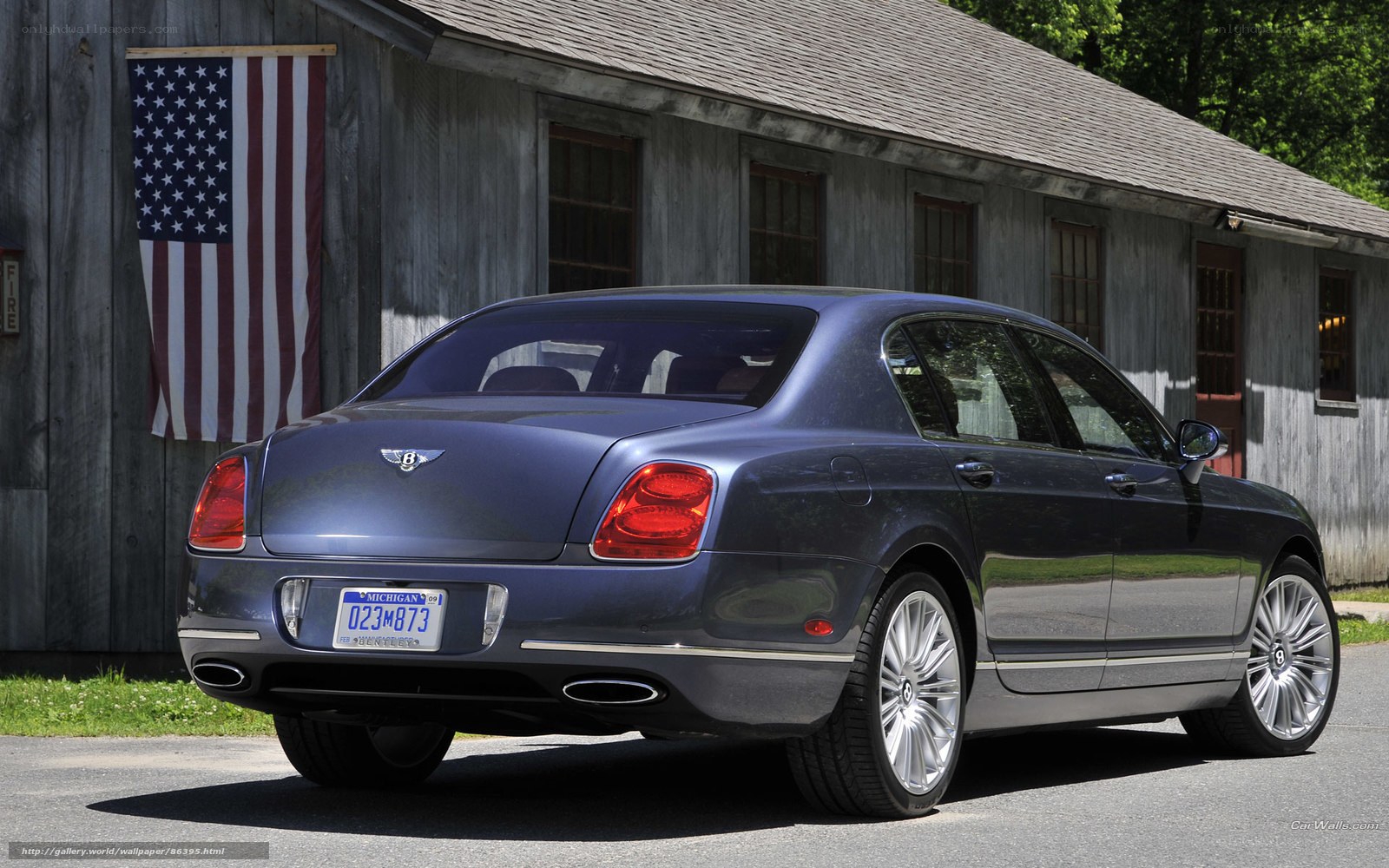 Bentley Flying Spur parked outside