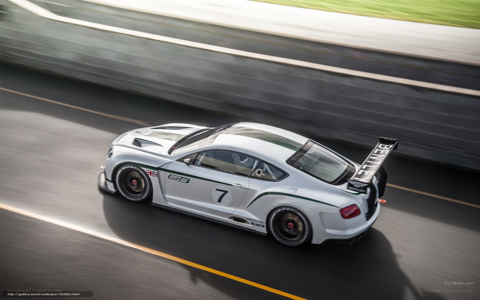 Bentley GT3 race car in motion