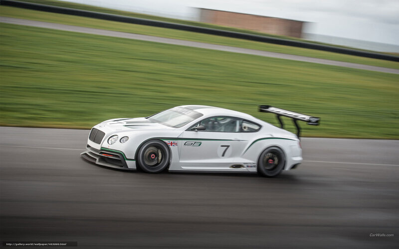 Bentley GT3 race car on track