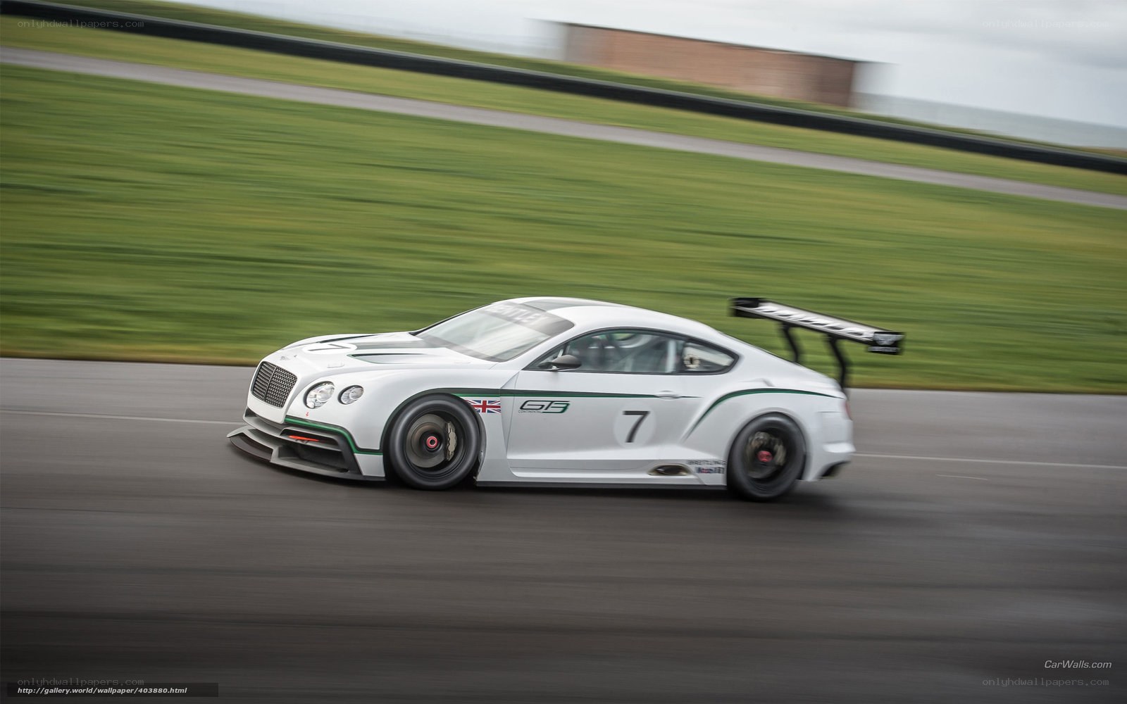 Bentley GT3 race car on track