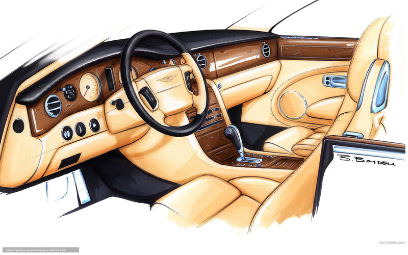 Bentley interior design sketch