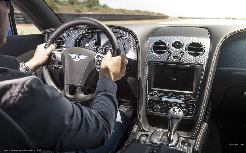 Bentley interior driver view