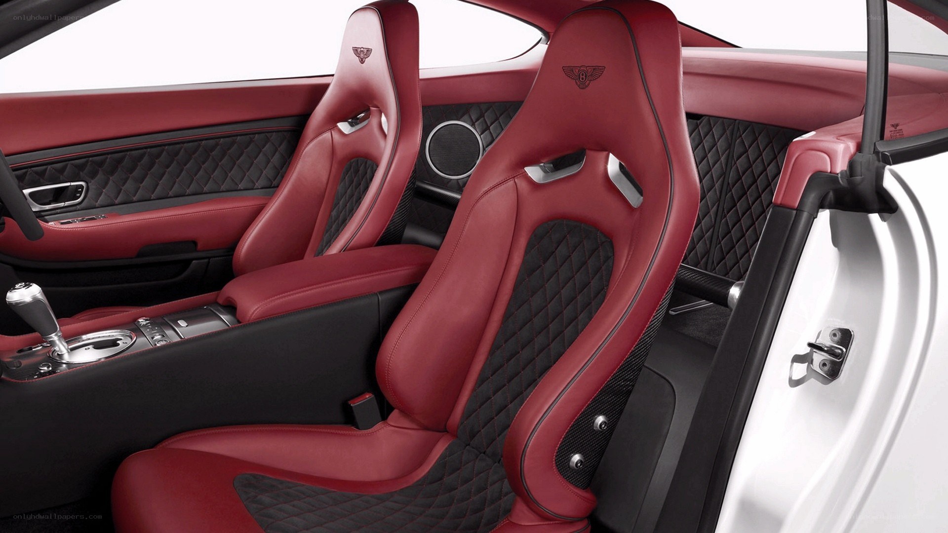 Bentley interior with red seats